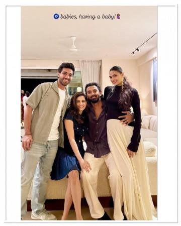 Pregnant Athiya Shetty radiates pregnancy glow as KL Rahul lovingly cradles her baby bump [Pics]