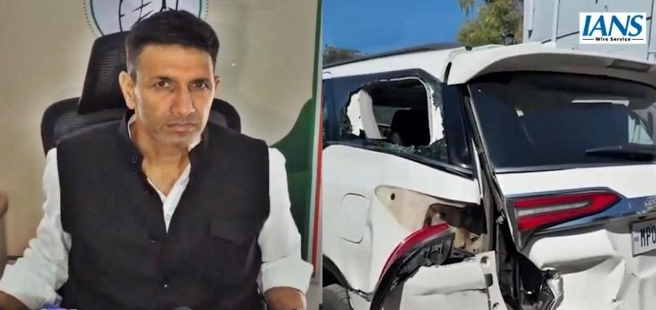 MP Cong chief Jitu Patwari's car hit by truck in Sehore, escapes unhurt