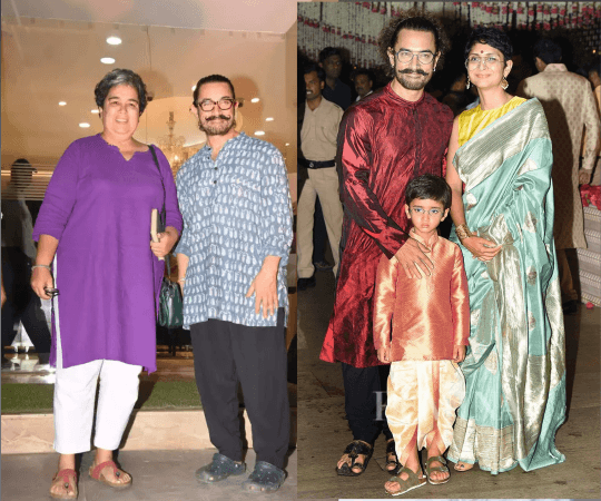 Aamir Khan was married to Reena Dutta first and then later married Kiran Rao. Aamir khan