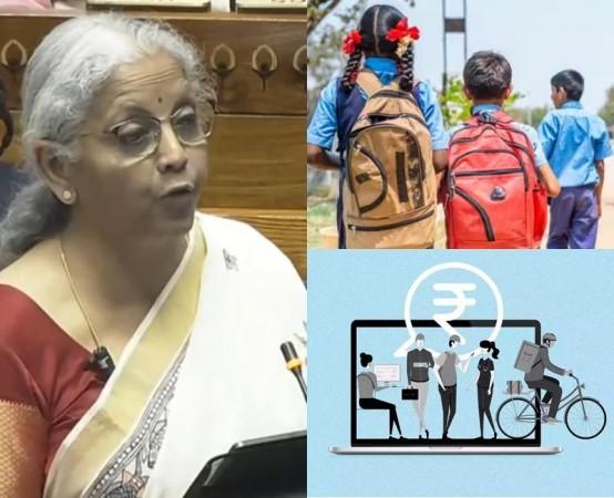 FM Sitharaman's announcements for internet in govt schools, social security for gig workers FM Sitharaman's announcements for internet in govt schools, social security for gig workers