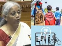 FM Sitharaman's announcements for internet in govt schools, social security for gig workers