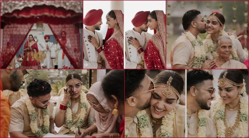 Emotional Raftaar kisses wife Manraj as they tie the knot in Sikh and South Indian Ceremonies; shares dreamy wedding pics from Mandap Emotional Raftaar kisses wife Manraj as they tie the knot in Sikh and South Indian Ceremonies; shares dreamy wedding pics from Mandap