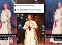 Terrible over-acting, fake: Sonam Kapoor slammed for crying inconsolably on the runway while paying tribute to Rohit Bal