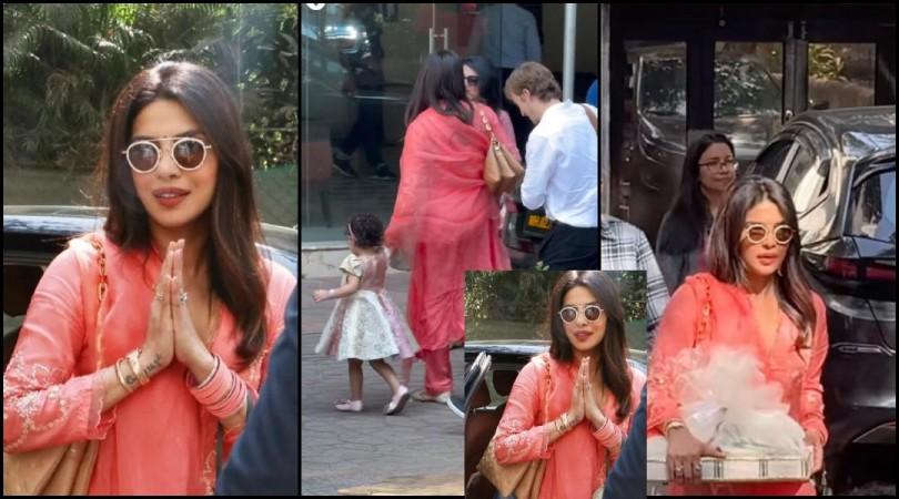 Desi Priyanka Chopra turns heads in traditional attire, walks hand-in-hand with Malti Marie at her brother's pre-wedding festivities; Nick Jonas skips Desi Priyanka Chopra turns heads in traditional attire, walks hand-in-hand with Malti Marie at her brother's pre-wedding festivities; Nick Jonas skips