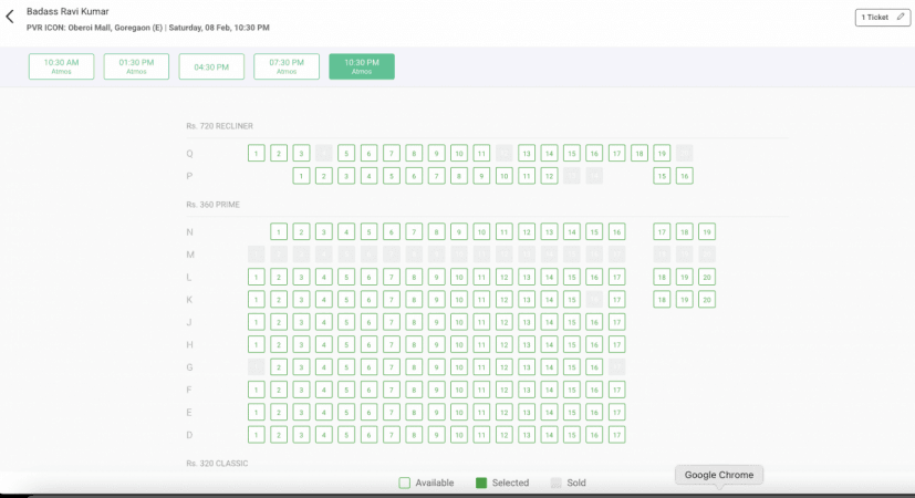 Badass Ravi Kumar ticket price Badass Ravi Kumar ticket price