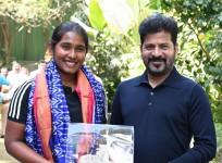 Telangana CM announces Rs 1 crore reward for Trisha, 10 lakhs each to Dhruthi, head coach Nooshin