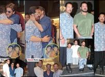 Loveyapa Screening: SRK Hugs & Kisses Aamir Khan, Salman Khan Exits Before SRK's Arrival; Juhi Chawla Poses with Junaid Khan