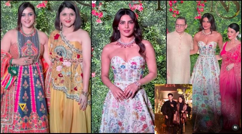 Desi girl Priyanka Chopra stuns in ivory gown; cousin Mannara Chopra, Nick Jonas's parents attend Siddharth Chopra's sangeet ceremony; Parineeti Chopra skips Desi girl Priyanka Chopra stuns in ivory gown; cousin Mannara Chopra, Nick Jonas's parents attend Siddharth Chopra's sangeet ceremony; Parineeti Chopra skips