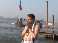Uttarakhand CM Dhami takes holy dip in Triveni Sangam