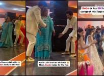 Aadar Jain-Alekha Advani's Sangeet: Kareena Kapoor & Alia Bhatt dance to Ishq Tera Tadpave, Ranbir grooves to Kajra Re; Kareena steals the spotlight with her moves