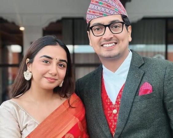 Prajakta Koli, Vrishank Khanal Prajakta Koli, Vrishank Khanal