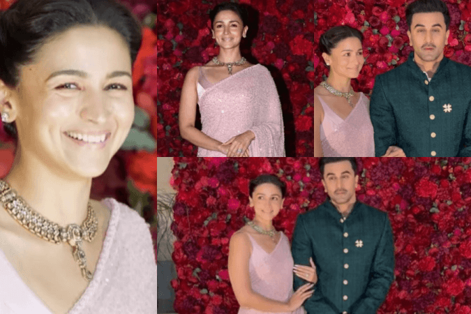 Alia Bhatt and Ranbir Kapoor at Aadar - Alekha wedding Alia Bhatt and Ranbir Kapoor at Aadar - Alekha wedding