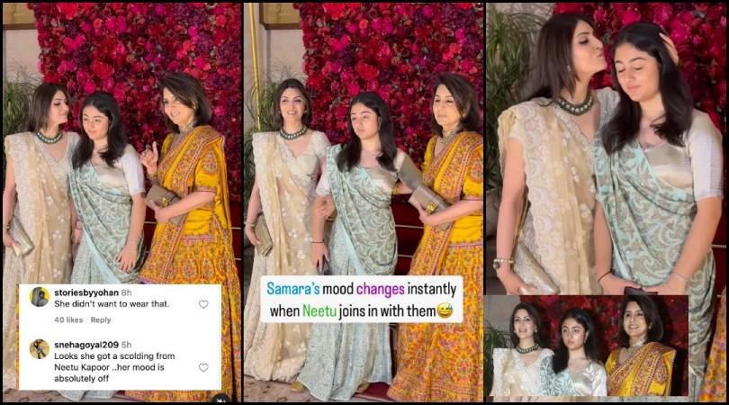 'Nani Se Daant Padi?': Fans notice Samara Gently pushing grandmother Neetu Kapoor out of the frame while posing with her mother Riddhima Kapoor 'Nani Se Daant Padi?': Fans notice Samara Gently pushing grandmother Neetu Kapoor out of the frame while posing with her mother Riddhima Kapoor
