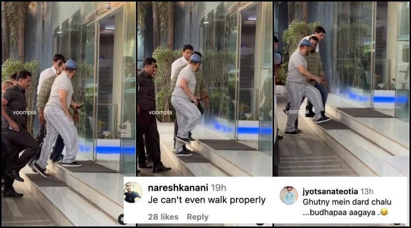 Salman Khan struggles to Climb Stairs; viral video raises concerns over his weight gain and fitness Salman Khan struggles to Climb Stairs; viral video raises concerns over his weight gain and fitness