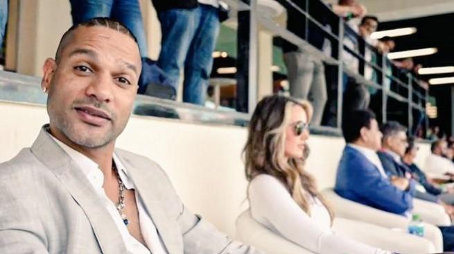 Shikhar Dhawan with mystery woman Shikhar Dhawan with mystery woman