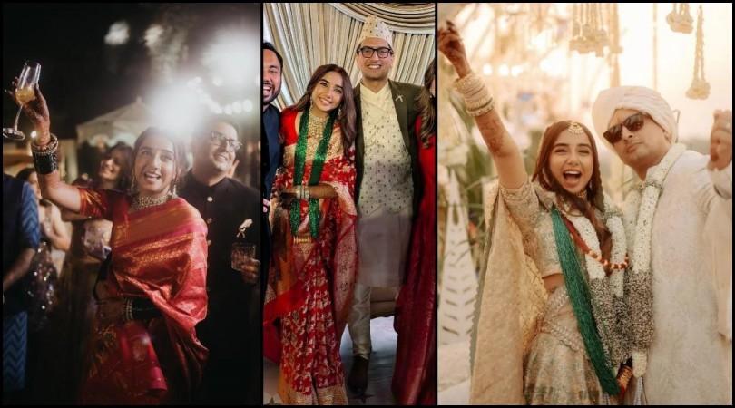 'Better than Dull Ivory lehenga look': Prajakta Koli shines in red saree,traditional tilhari for her Nepalese wedding, embracing husband Vrishank's culture 'Better than Dull Ivory lehenga look': Prajakta Koli shines in red saree,traditional tilhari for her Nepalese wedding, embracing husband Vrishank's culture