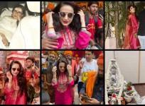 Maha Shivratri 2025: Sadhus mob Ameesha Patel for selfies at Shiv Mandir; Rani Mukerji, Urmila Matondkar, Shilpa Shetty attend Puja at Anil Kapoor's House