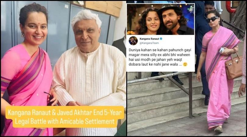 Kangana Ranaut- Javed Akhtar end legal battle after five years ; here's how Hrithik Roshan was involved Kangana Ranaut- Javed Akhtar end legal battle after five years ; here's how Hrithik Roshan was involved
