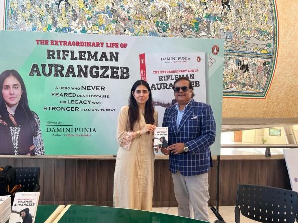 Bilm maker Rahul Mittra at the book launch of Rifleman Aurangzeb book launch