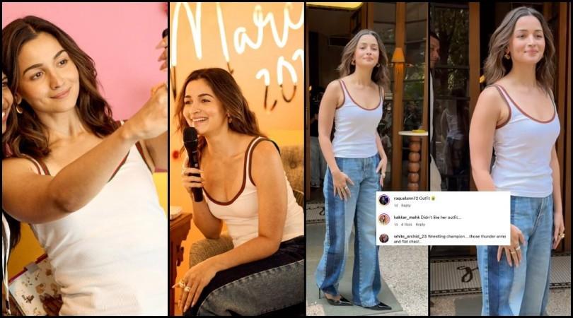 'Those thunder arms, looks like Wrestler': Alia Bhatt's tank top, two toned jeans fail to impress netizens at fans meet-and-greet event 'Those thunder arms, looks like Wrestler': Alia Bhatt's tank top, two toned jeans fail to impress netizens at fans meet-and-greet event