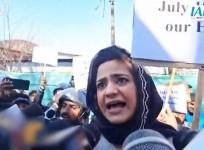 PDP stages protest against BJP over July 13 holiday remark issue