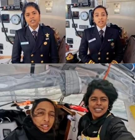 Indian Navy hails women officers for historic voyage on International Women's Day Indian Navy hails women officers for historic voyage on International Women's Day