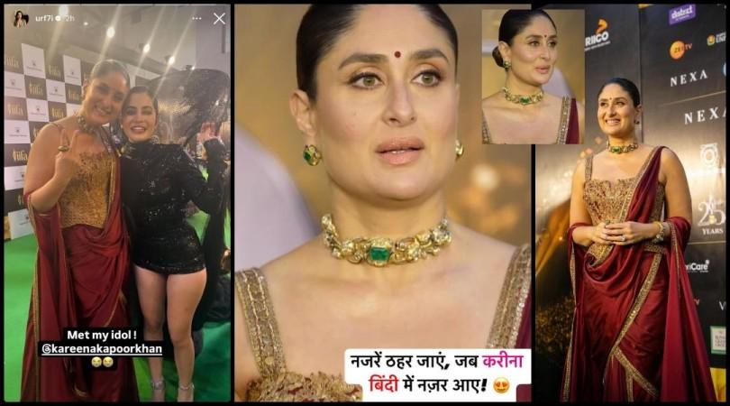 'Looks old, lost her charm': Kareena Kapoor's apsarafication modern saree look with touch of bindi falls flat [reactions]
