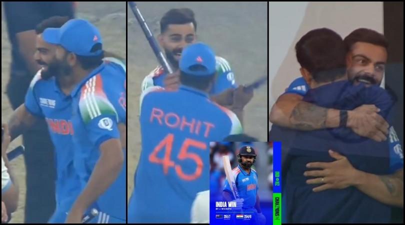 India wins Champions Trophy 2025 : Rohit Sharma, Virat Kohli play dandiya with stumps, Gambhir hugs KL Rahul, Virat Kohli, Anushka Sharma claps India wins Champions Trophy 2025 : Rohit Sharma, Virat Kohli play dandiya with stumps, Gambhir hugs KL Rahul, Virat Kohli, Anushka Sharma claps