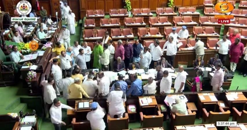 Karnataka Assembly deadlock over Congress workers' appointment continues; BJP disrupts proceeding Karnataka Assembly deadlock over Congress workers' appointment continues; BJP disrupts proceeding