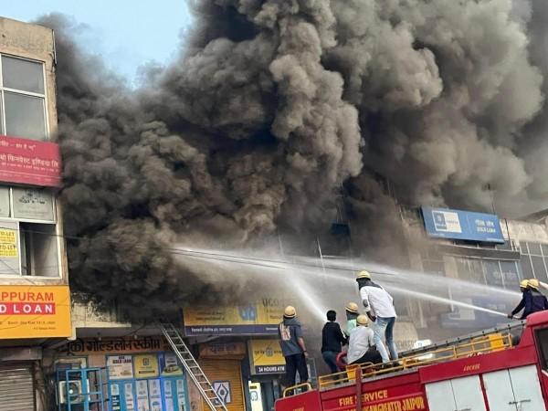 Massive fire in Jaipur warehouse Massive fire in Jaipur warehouse