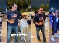 Saif Ali Khan shields Taimur from paps, hides him behind; Kareena Kapoor Poses as they jet off for Holi vacation