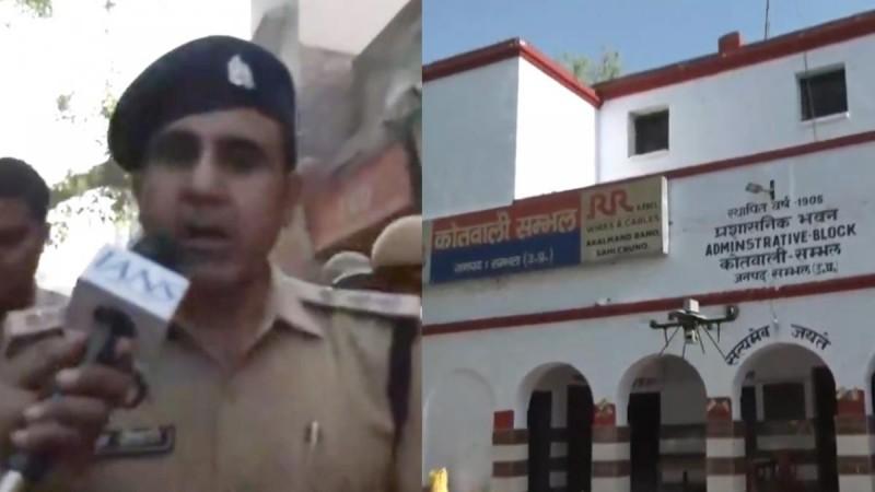 Drone surveillance in UP's Sambhal, cops maintain tight vigil Drone surveillance in UP's Sambhal, cops maintain tight vigil