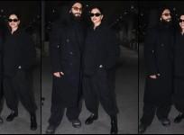 'Is it snowing in Mumbai?: Fans wonder as Deepika Padukone and Ranveer Singh twin in oversized black outfits in Mumbai's scorching heat