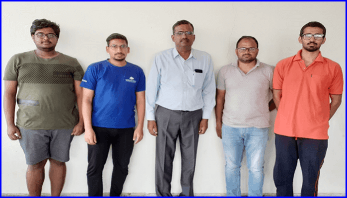 Prof Krishna Reddy with his IIIT, Hyderabad team Prof Krishna Reddy