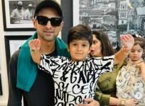 Sania, Shoaib with Izhaan