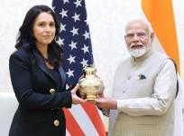 PM Modi meets Tulsi Gabbard, gifts her vase containing holy Ganga water from Maha Kumbh