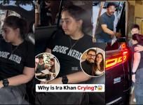 Aamir Khan hugs, kisses teary-eyed daughter Ira khan; fans assume, 'Her dad is getting married a 3rd time, that's why she's upset'