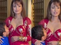 Nisha Rawal with son
