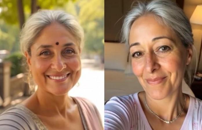 Kareena Kapoor and Ananya Panday in old age Kareena Kapoor and Ananya Panday in old age