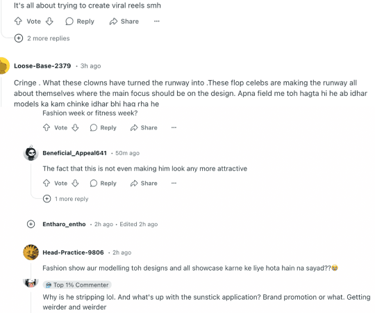 This is what the comment section of the Reddit discourse looked like. Ishaan Khatter