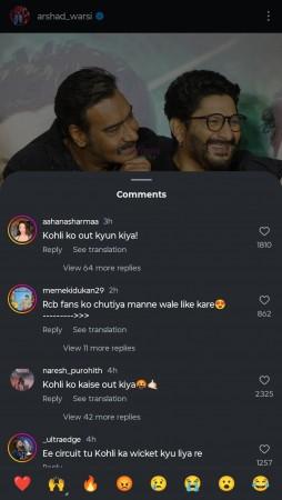 Virat Kohli's fans are not for beginners! Arshad Warsi gets trolled for mistaken identity Virat Kohli's fans are not for beginners! Arshad Warsi gets trolled for mistaken identity