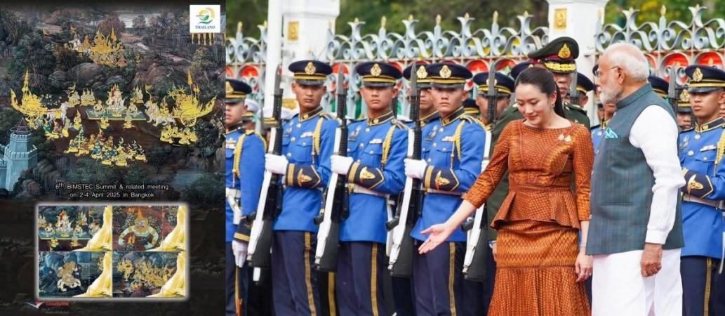 Thailand releases special stamp based on Ramayan mural paintings during PM Modi's visit Thailand releases special stamp based on Ramayan mural paintings during PM Modi's visit