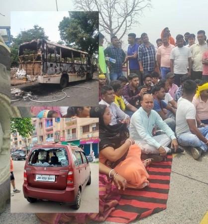 Violence erupts in Bokaro after protester's death; vehicles torched, Bokaro Steel Plant CGM arrested Violence erupts in Bokaro after protester's death; vehicles torched, Bokaro Steel Plant CGM arrested