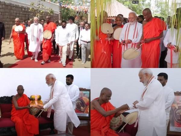 PM Modi visits Jaya Shri Mahabodhi Temple in Sri Lanka