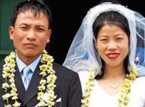Mary Kom with husband Onler