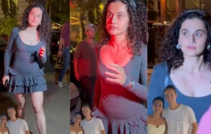 Taapsee Pannu avoids paps Taapsee Pannu avoids paps
