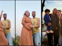 Mom-to-be Gauahar Khan flaunts baby bump; Zaid Darbar kisses her as the couple announce second pregnancy