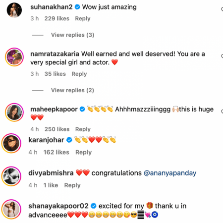 Popular stars rooted for Ananya after the news surfaced. ananya panday