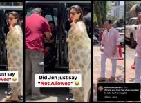 'Not allowed': Jeh yells at paparazzi after mom Kareena Kapoor gestures paps not to click her kids
