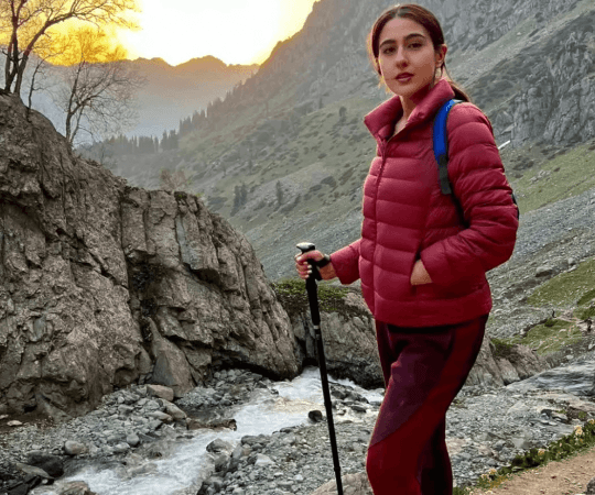 Sara shared an old photo from a trek in Pahalgam. Sara Ali Khan